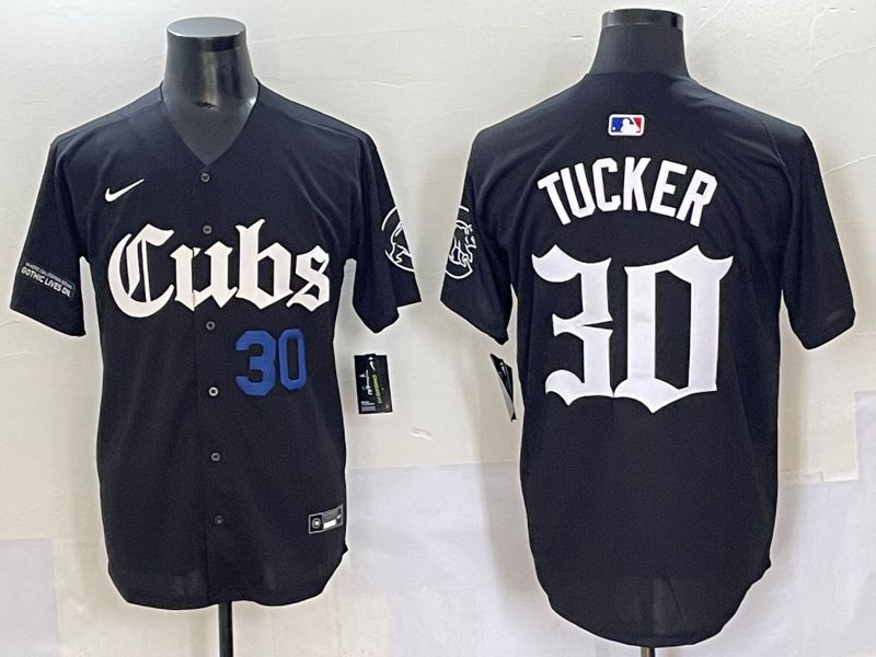 Men 2025 Chicago Cubs #30 Tucker Black Five generations Joint Name Nike MLB Jersey style 7